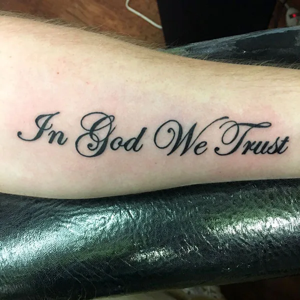 In god we trust tattoo 37