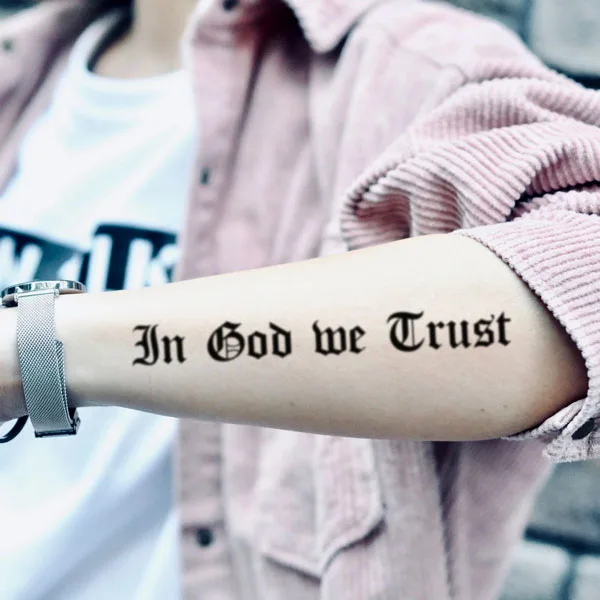 In god we trust tattoo 39