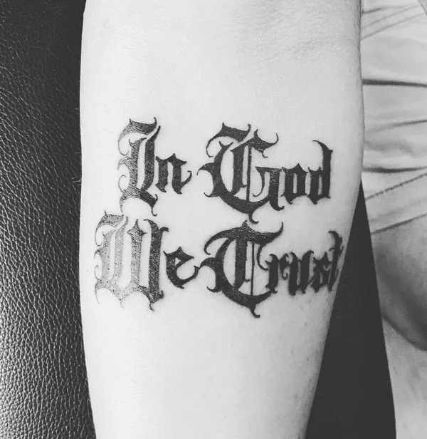 In god we trust tattoo 4