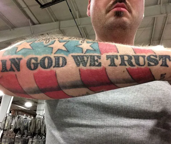 In god we trust tattoo 42