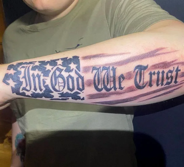 In god we trust tattoo 50