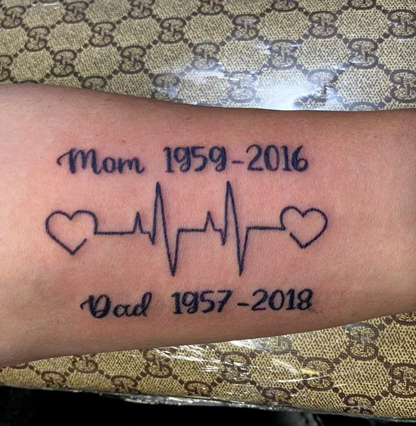 In memory of mom and dad tattoos