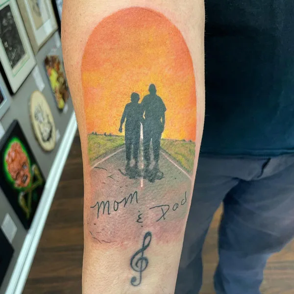 Mom and dad tattoo 69