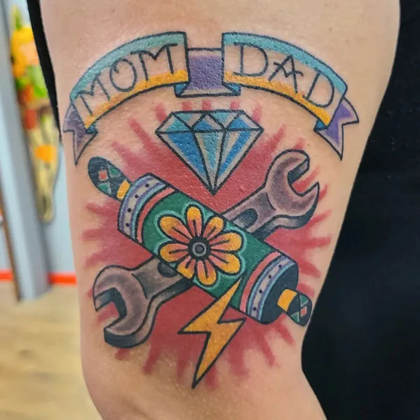 Mom and dad tattoo 80