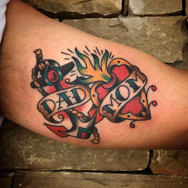 Mom and dad tattoo 9