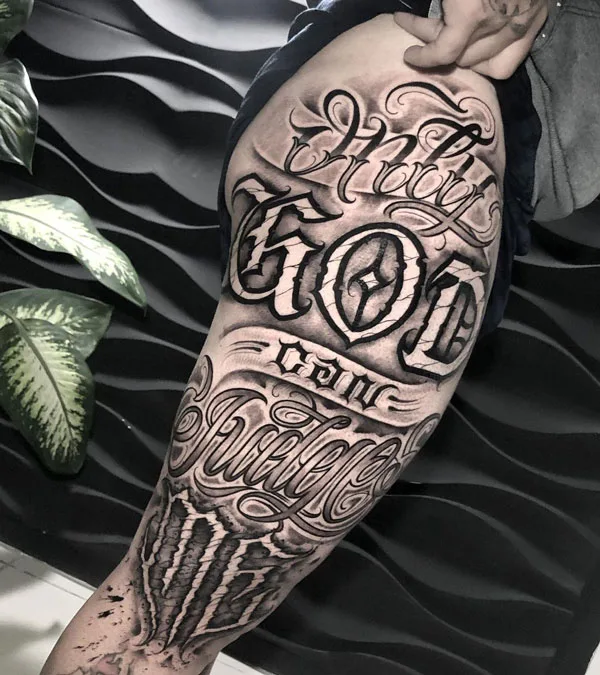 Only god can judge me tattoo 126