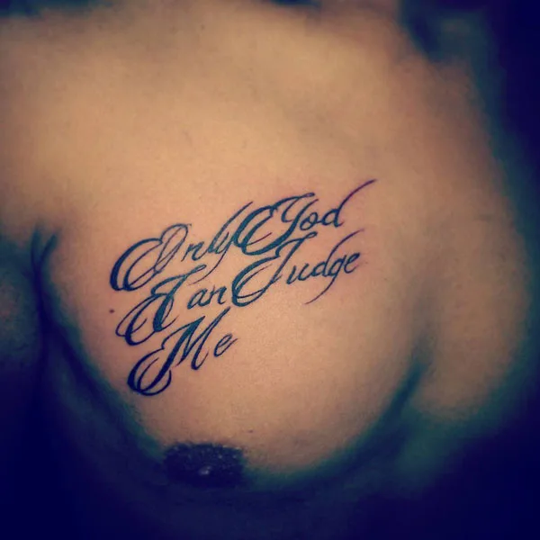 Only god can judge me tattoo 21