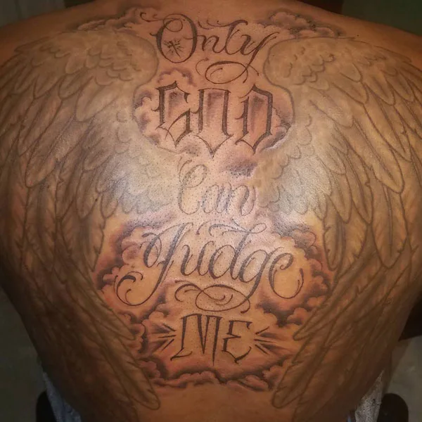 Only god can judge me tattoo 31