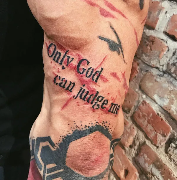 Only god can judge me tattoo 33
