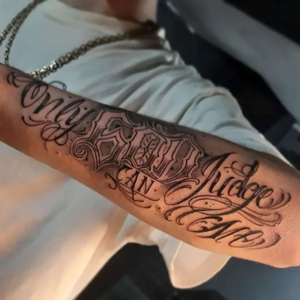 Only god can judge me tattoo 4