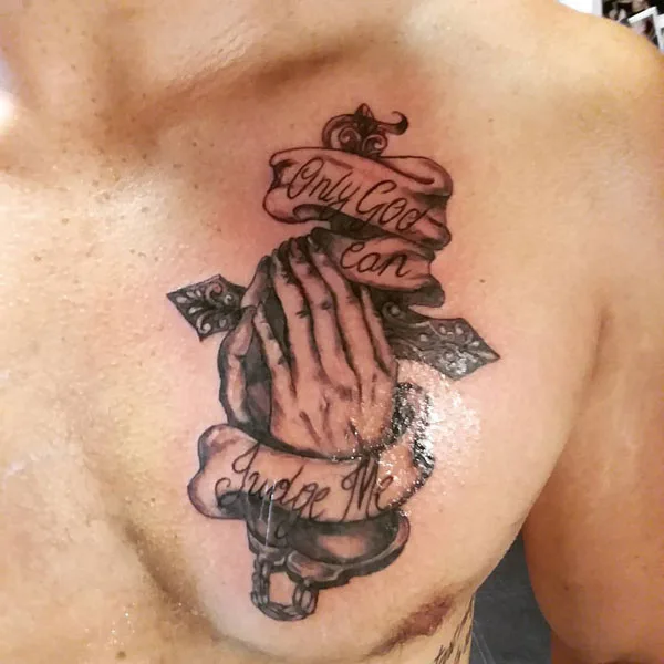 Only god can judge me tattoo 41