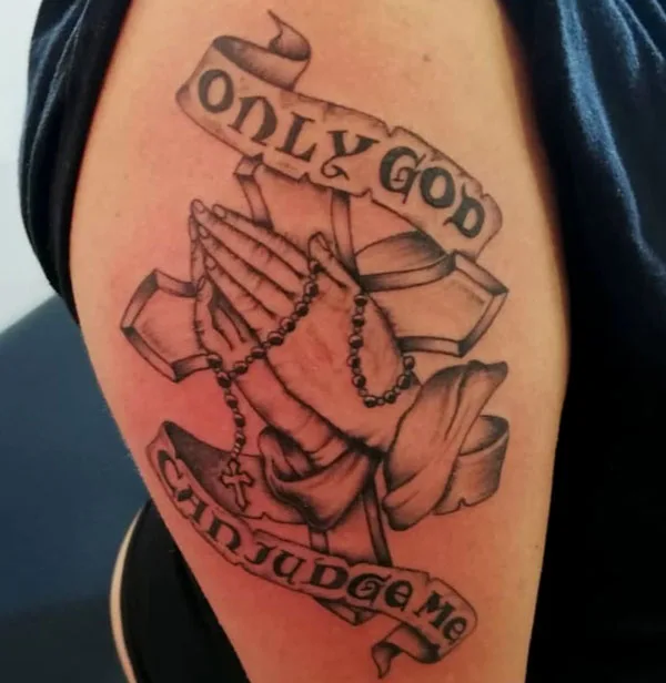 Only god can judge me tattoo 42
