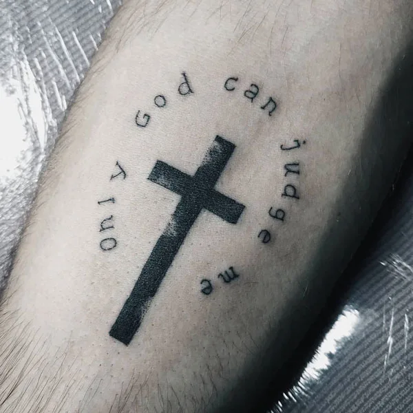 Only god can judge me tattoo 56