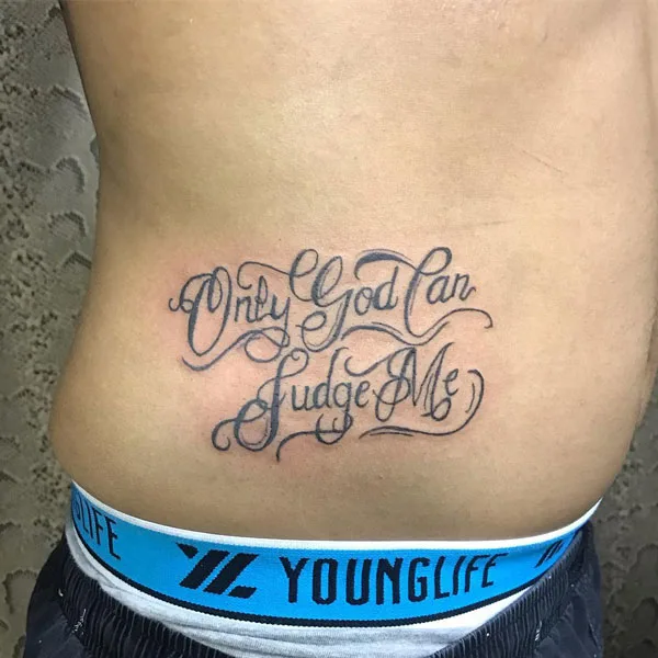 Only god can judge me tattoo 63