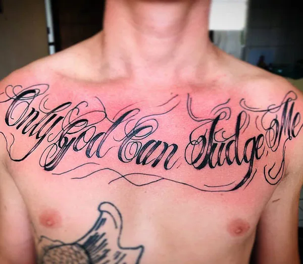Only god can judge me tattoo 65