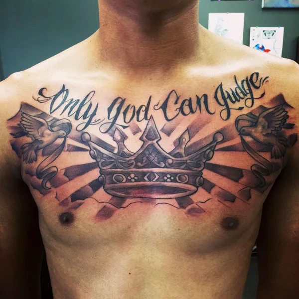 Only god can judge me tattoo 75