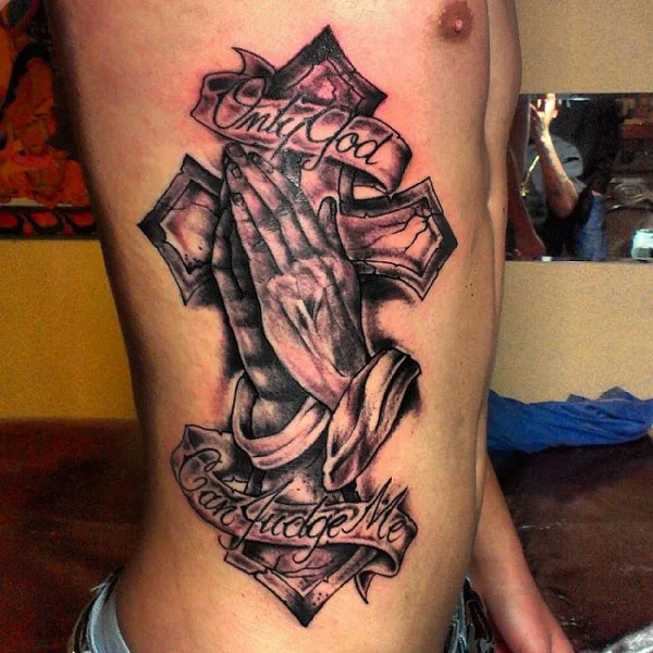 Only god can judge me tattoo 8