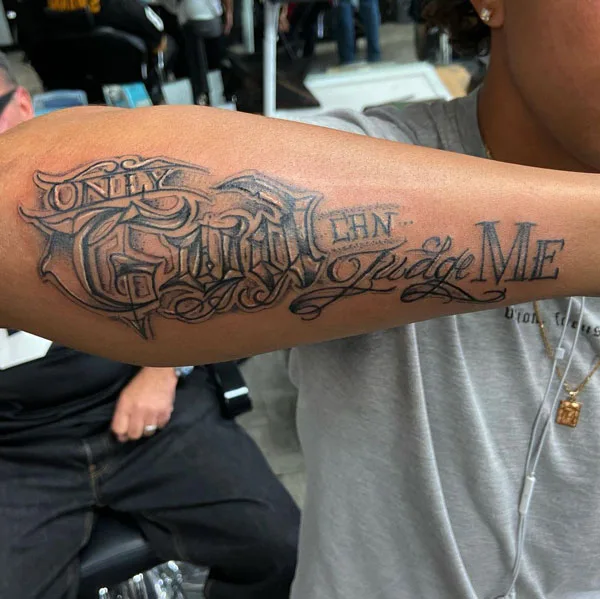Only god can judge me tattoo 82