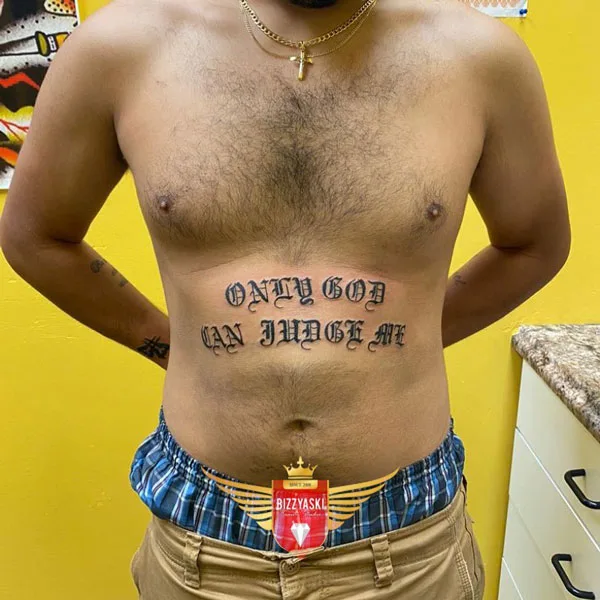 Only god can judge me tattoo 98