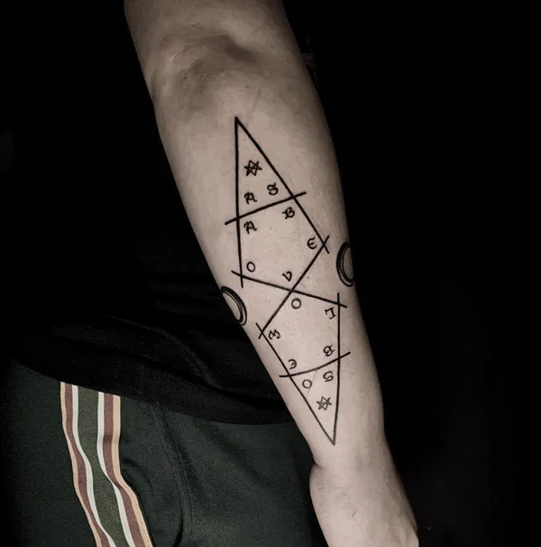 Sacred geometry as above so below tattoo