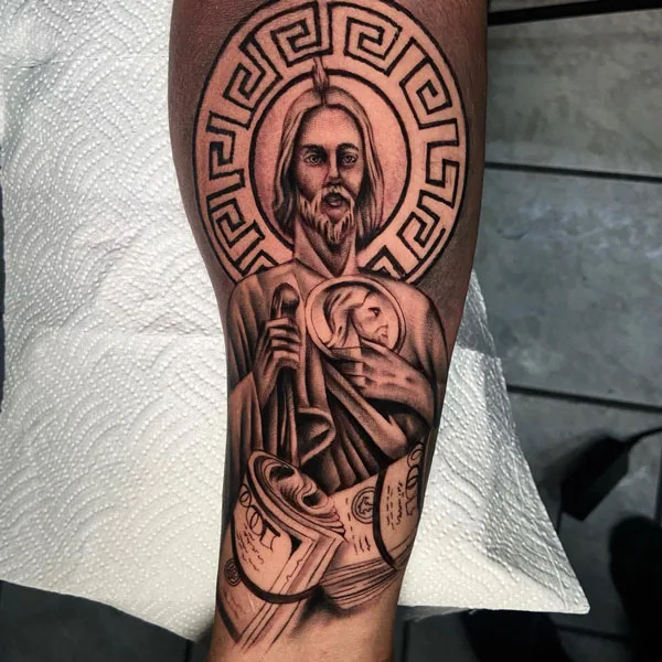 San Judas tattoo 102