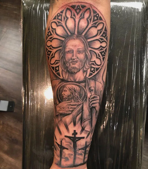 San Judas tattoo 105