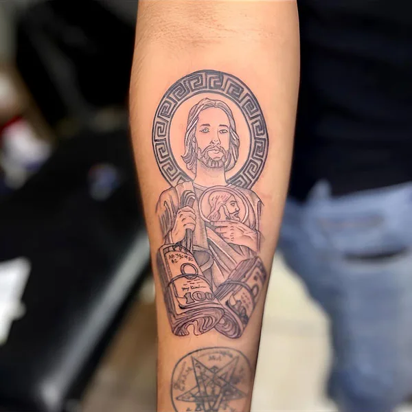 San Judas tattoo 2