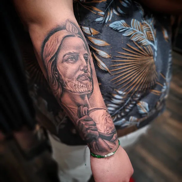 San Judas tattoo 56
