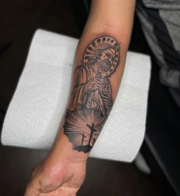 San Judas tattoo 8