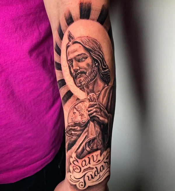 San Judas tattoo 90