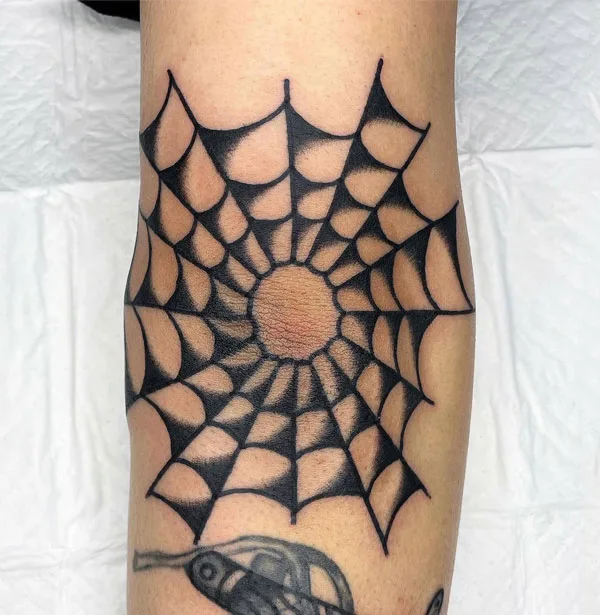 Spider web tattoo 1