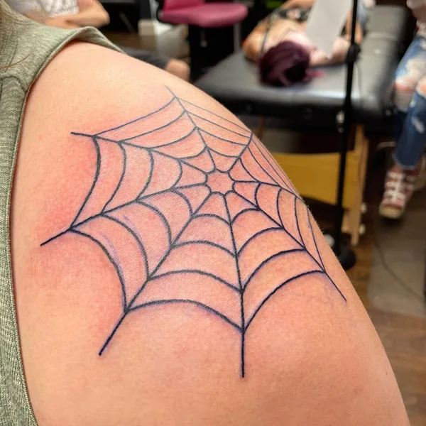 Spider web tattoo 24
