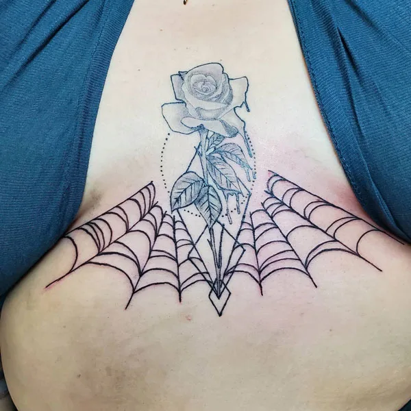 Spider web tattoo 32