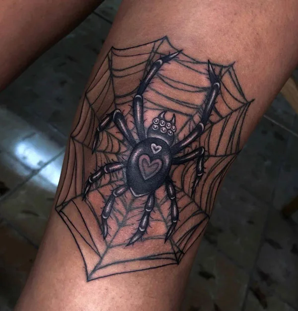 Spider web tattoo 34