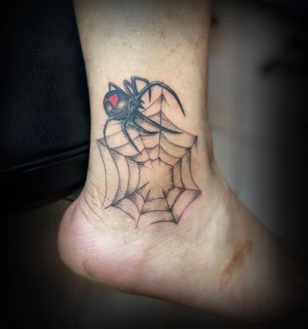 Spider web tattoo 35