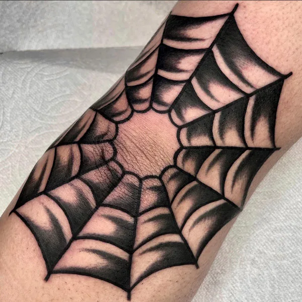 Spider web tattoo 4