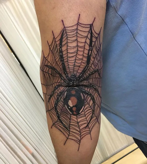 Spider web tattoo 44