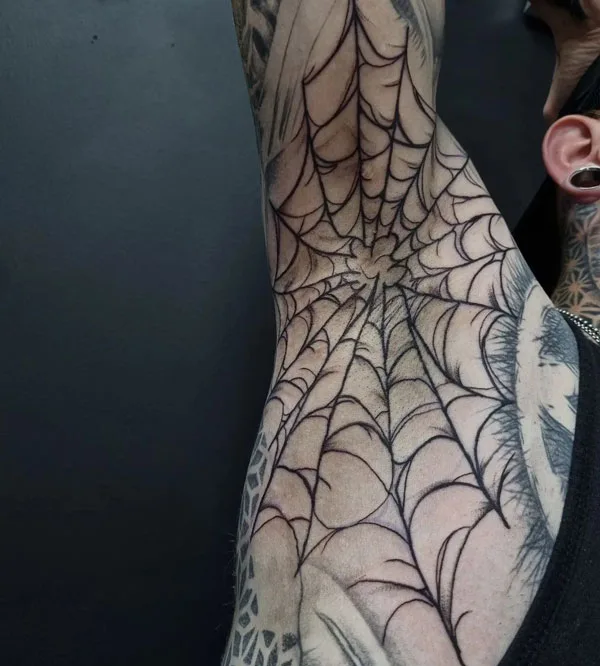 Spider web tattoo 46
