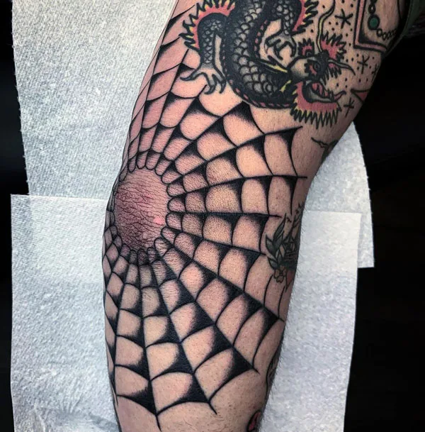 Spider web tattoo 47