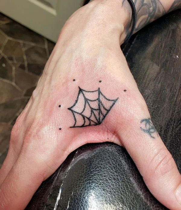 Spider web tattoo 48