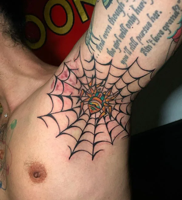 Spider web tattoo 49
