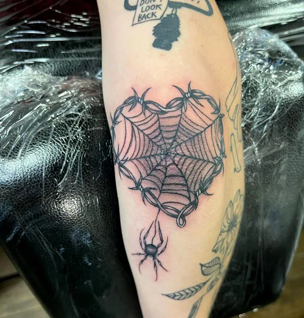 Spider web tattoo 53
