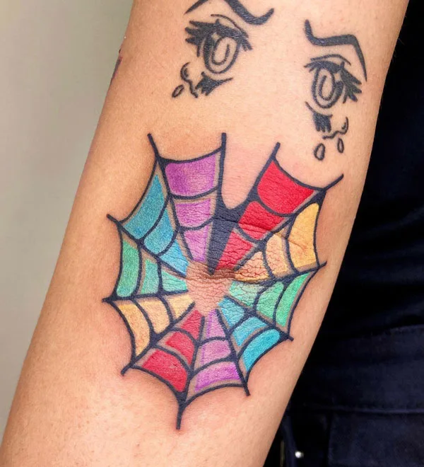Spider web tattoo 54