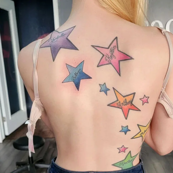 Star name tattoo