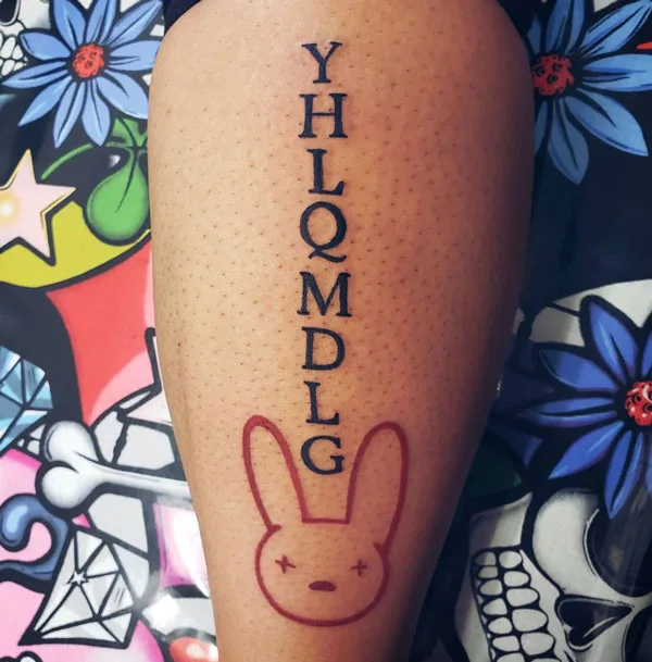 YHLQMDLG Bad Bunny Tattoo