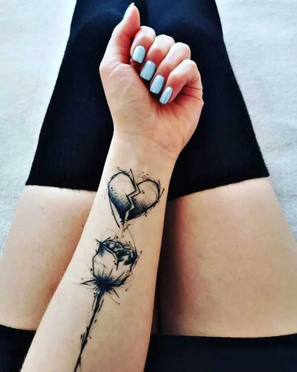 Broken heart tattoo 12