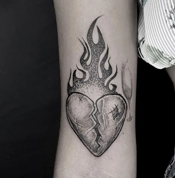 Broken heart tattoo 128
