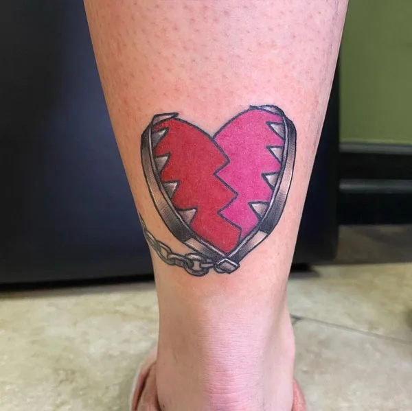 Broken heart tattoo 14