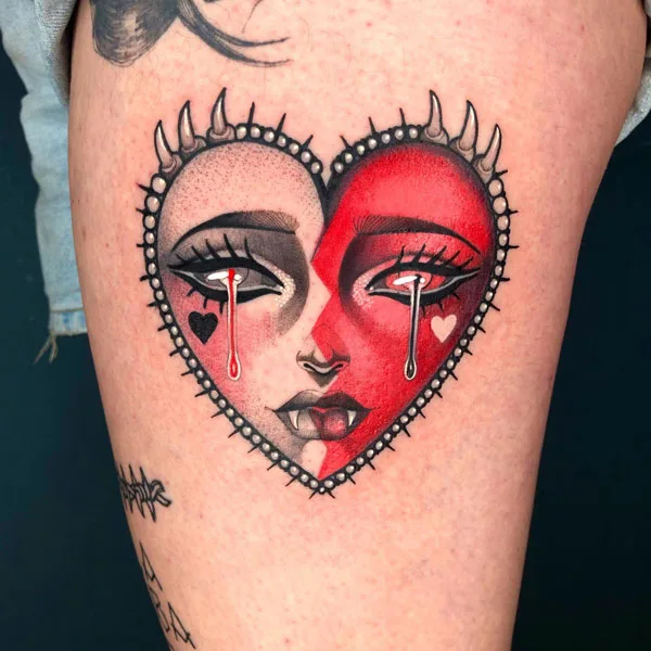 Broken heart tattoo 18