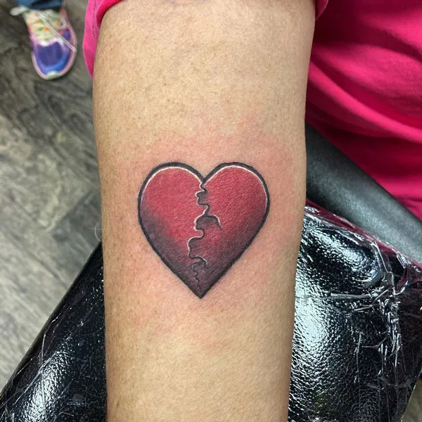 Broken heart tattoo 26